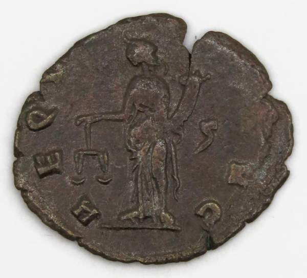 Монета Антониниан Римская Империя Император Марк Аврелий Клавдий II Готский 268-270 гг., арт 17