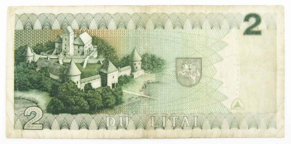 Банкнота 2 лита 1993 года Литва