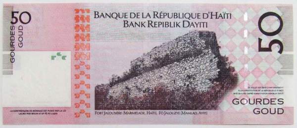 Банкнота Гаити 50 гурдов 2004 года - 200 лет Независимости Гаити