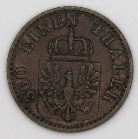 Монета 1 пфенниг Германия 1873 A