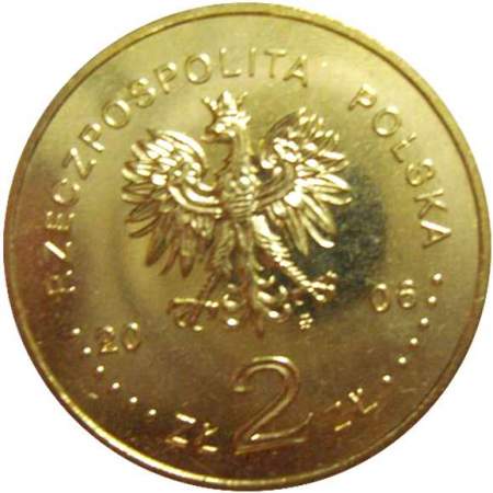 Монета 2 злотых Польша «Пястовский всадник», Рыцарь XV век, 2006