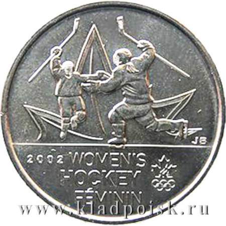 Монета  25 центов Канада, XXI зимние Олимпийские Игры, Ванкувер 2010 – Женский хоккей