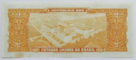 Банкнота Бразилия 2 крузейро 1964 года, арт 2