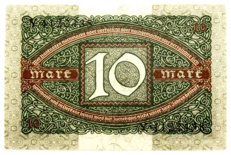 Банкнота 10 марок 1920 года - Веймарская Республика, арт 4