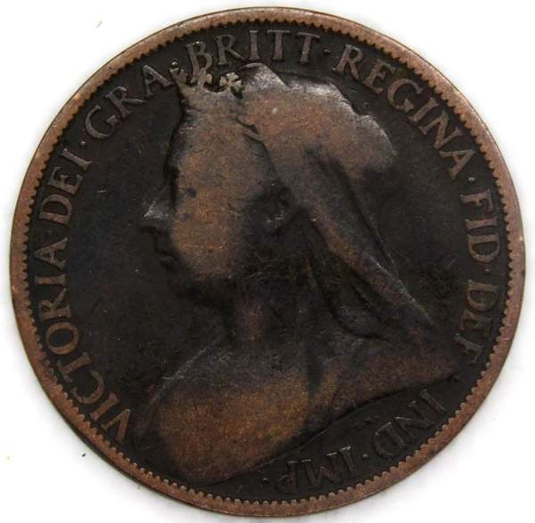 Монета 1 пенни 1899 года Великобритания, арт 2