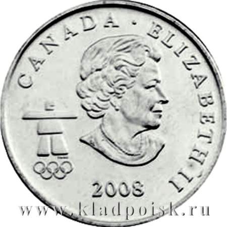 Монета  25 центов Канада, Олимпиада 2010 год Ванкувер – Фристайл