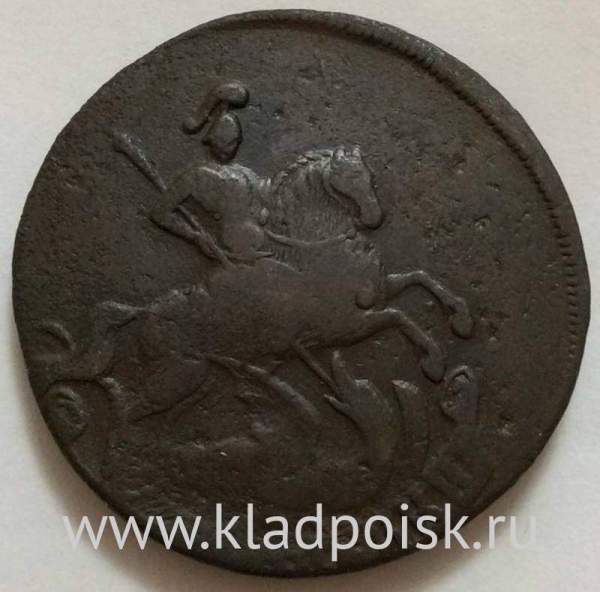 Монета 2 копейки 1758 года, Российская Империя, Елизавета I