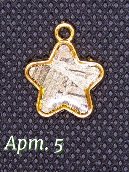 Кулон «Звезда» с метеоритом Aletai, арт 5