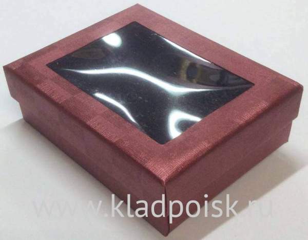 Коробка подарочная с прозрачным окном на крышке, коричневая Коробка подарочная с прозрачным окном на крышке, коричневая