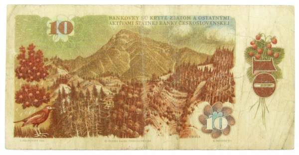 Банкнота 10 крон 1986 года Чехословакия