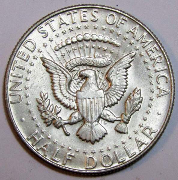 Монета 50 центов США «Кеннеди» 1968 года серебро 400 пробы, арт 2