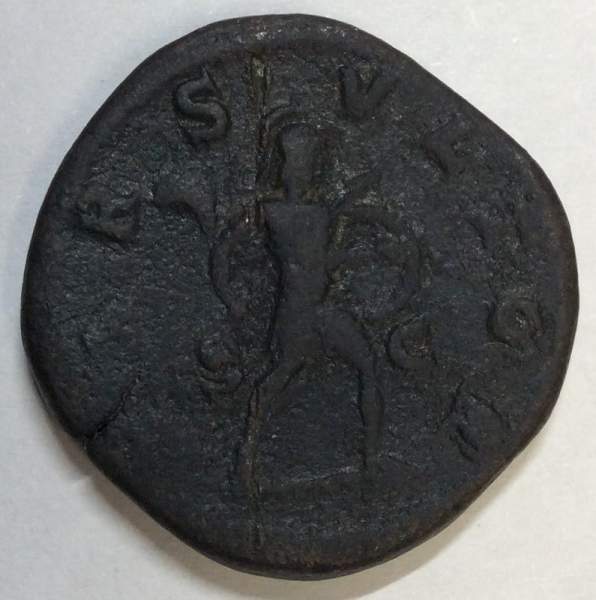 Монета Сестерций Римская Империя Марк Аврелий Александр Север (208-235)