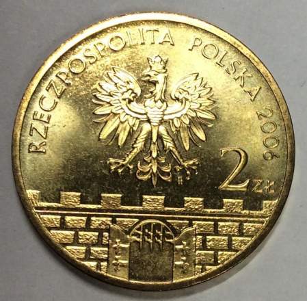 Монета 2 злотых Польша Город Хелм из серии Древние города Польши, 2006