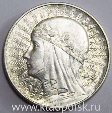 Монета 5 злотых Польша Королева Ядвига, 1933, арт 2