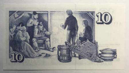 Банкнота 10 крон 1961 года Исландия