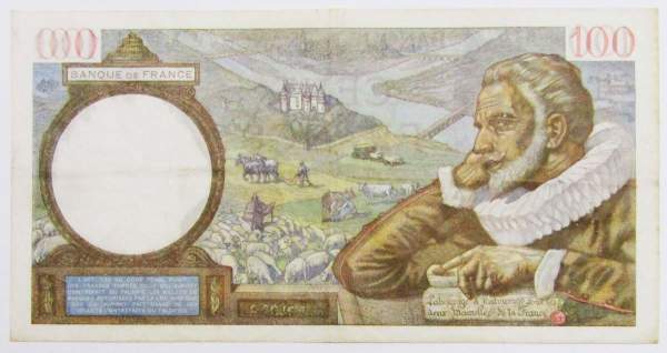 Банкнота 100 франков 1942 года Франция