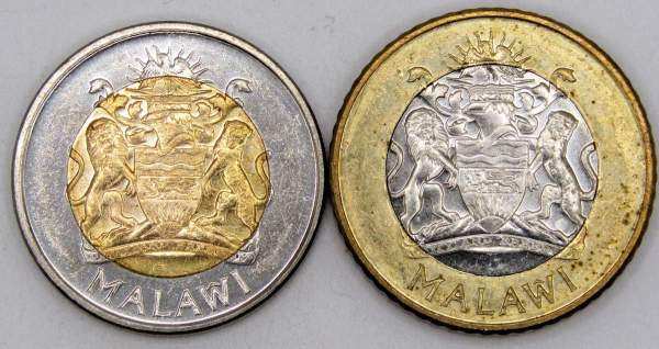 Набор биметаллических монет Малави 2006г., 2 монеты
