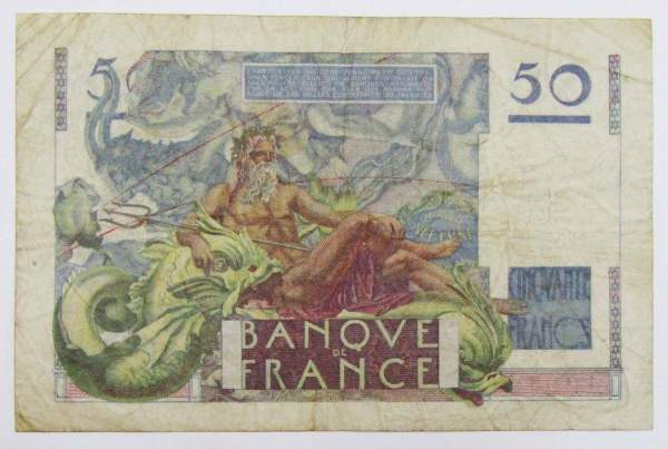 Банкнота 50 франков 1949 года Франция