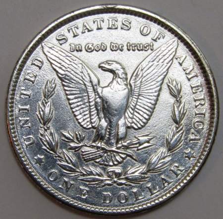 Монета 1 доллар Моргана США, Серебро 900 пр., 1890 год