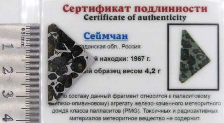 Спил метеорита Сеймчан арт 20