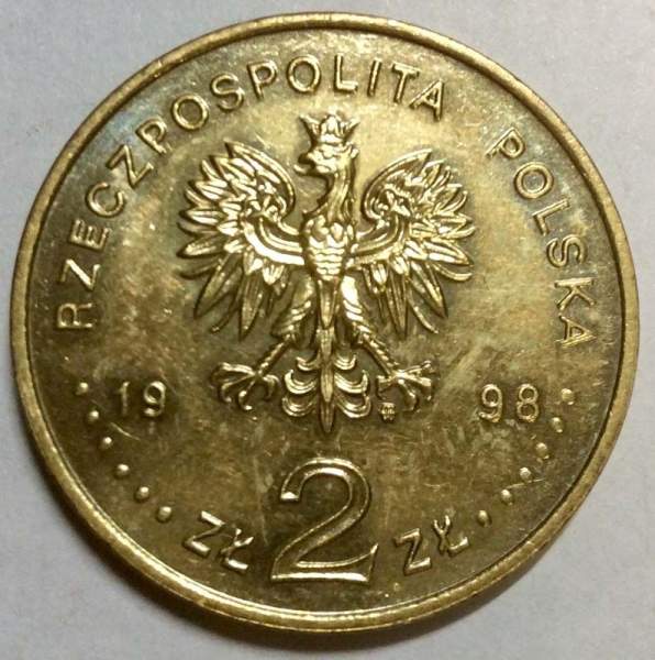 Монета 2 злотых Польша, серии «Короли и правители Польши» Зигмунт III Ваза, 1998