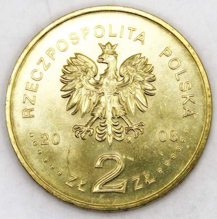 Монета 2 злотых Польша 2008 - 90-летие восстановления независимости Польши