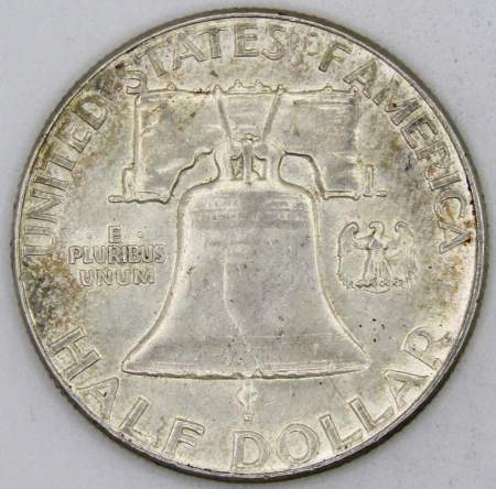 Монета 50 центов США Франклин, 1963 Серебро 900 пробы, арт 2