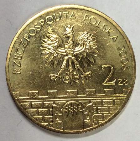 Монета 2 злотых Польша Город Ныса из серии Древние города Польши, 2006