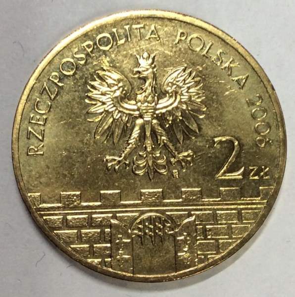 Монета 2 злотых Польша Город Ныса из серии Древние города Польши, 2006