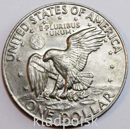 Монета 1 доллар США 1974 года (Доллар Эйзенхауэра или Лунный орёл) P