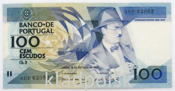 Банкнота 100 эскудо 1986 года Португалия