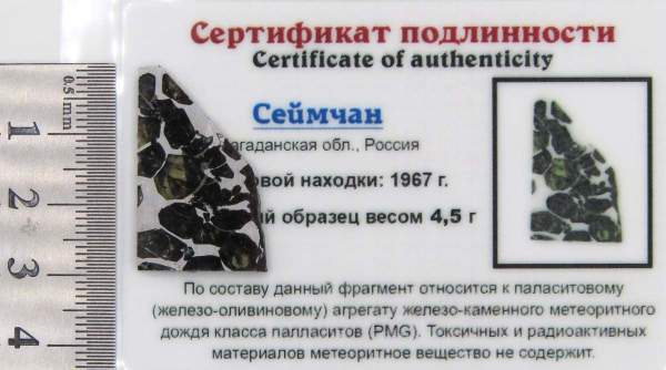 Спил метеорита Сеймчан арт 34 Спил метеорита Сеймчан арт 34