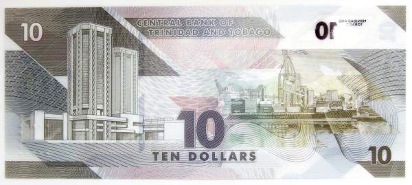 Банкнота 10 долларов 2020 года - Тринидад и Тобаго