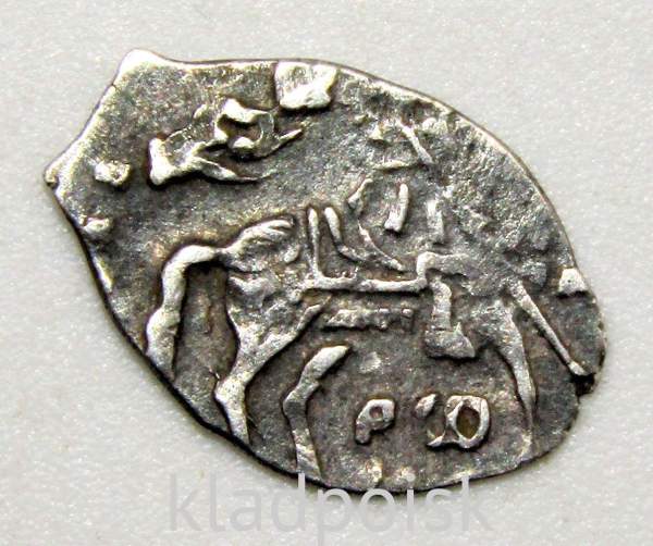 Копейка серебро Петр I Алексеевич (чешуя), Москва, «Россия»