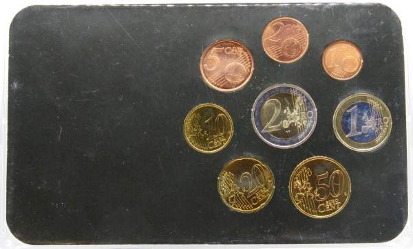 Набор регулярных монет Евро Люксембург 2005-2006 годов