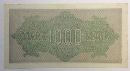 Банкнота 1000 марок 1922 года - Веймарская Республика, арт 2