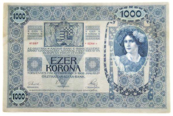 Банкнота 1000 крон 1902 года Австрия, арт 3