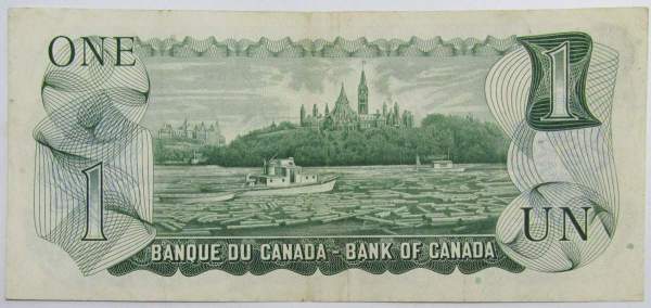 Банкнота 1 доллар 1973 Канада, арт 2 Банкнота 1 доллар 1973 Канада, арт 2