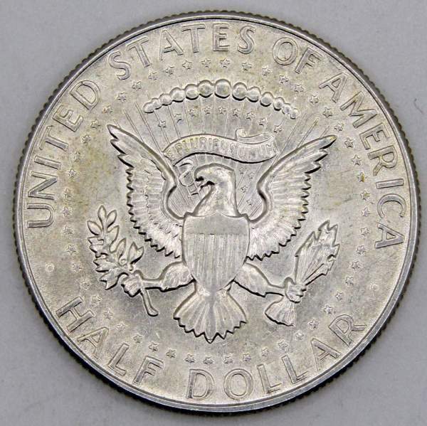 Монета 50 центов США «Кеннеди» 1968 года серебро 400 пробы, арт 4