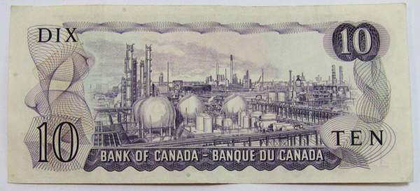 Банкнота 10 долларов 1971 Канада Банкнота 10 долларов 1971 Канада