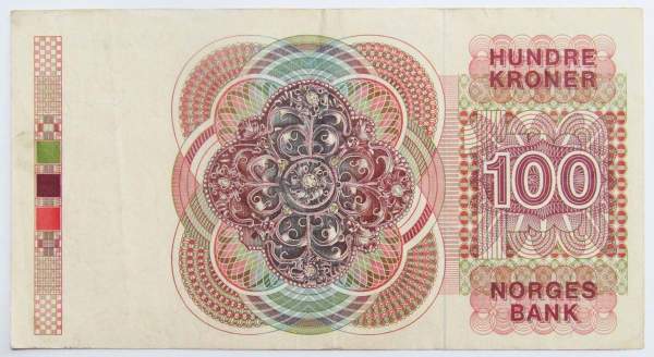 Банкнота 100 крон 1982 года Норвегия