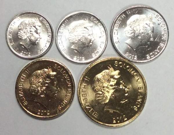 Набор монет Соломоновы острова 2012, 5 монет