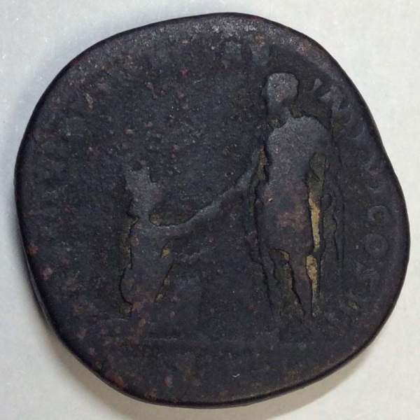 Монета Сестерций Римская Империя Марк Аврелий Антонин (121-180)