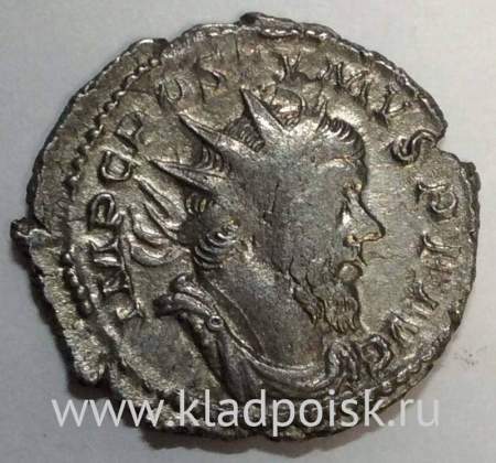 Монета Антониниан Римская Империя Марк Кассианий Латиний Постум (258-268)