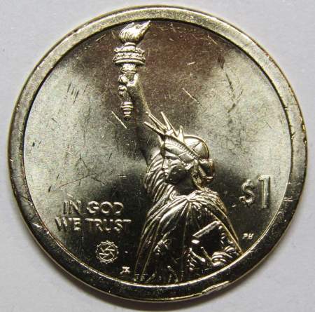 Монета 1 доллар США, Мост-тоннель через Чесапикский залив, серии Американские инновации (2021) P