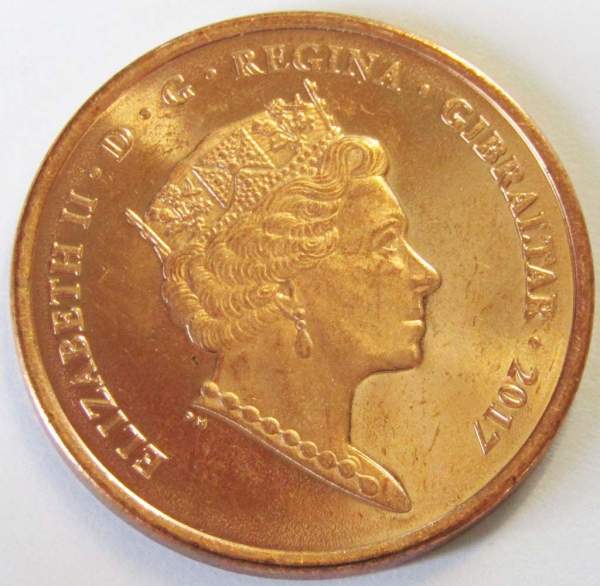 Юбилейная монета 2 пенса 2017 года Гибралтар, 50 лет референдуму 1967 года