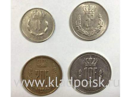 Набор монет Люксембург Жан I. Первый выпуск. 1965-1984, 4 монеты