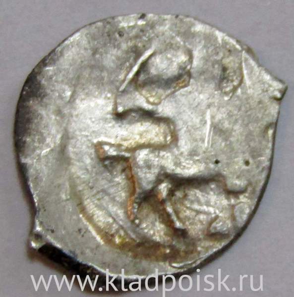 Денга Иван IV Васильевич Грозный (чешуя), серебро, 1533-1584 г., арт 6 Денга Иван IV Васильевич Грозный (чешуя), серебро, 1533-1584 г., арт 6