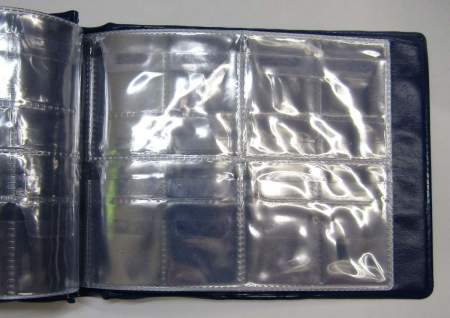 Карманный альбом для монет МК-1, 8 листов (4 листа по 4 ячейки, 4 листа по 12 ячеек)