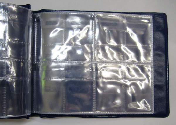 Карманный альбом для монет МК-1, 8 листов (4 листа по 4 ячейки, 4 листа по 12 ячеек)